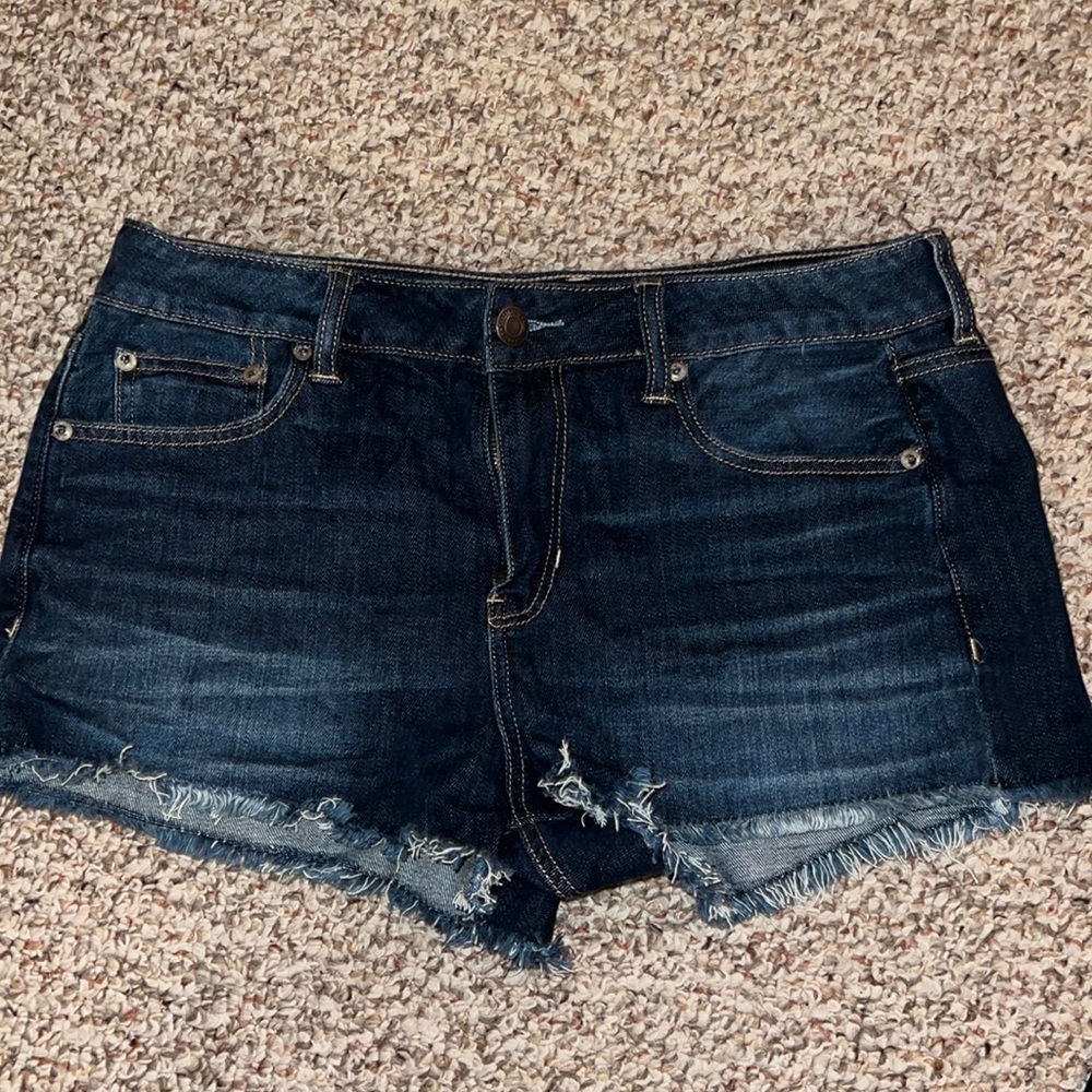 American Eagle Tomgirl Shortie Denim Shorts